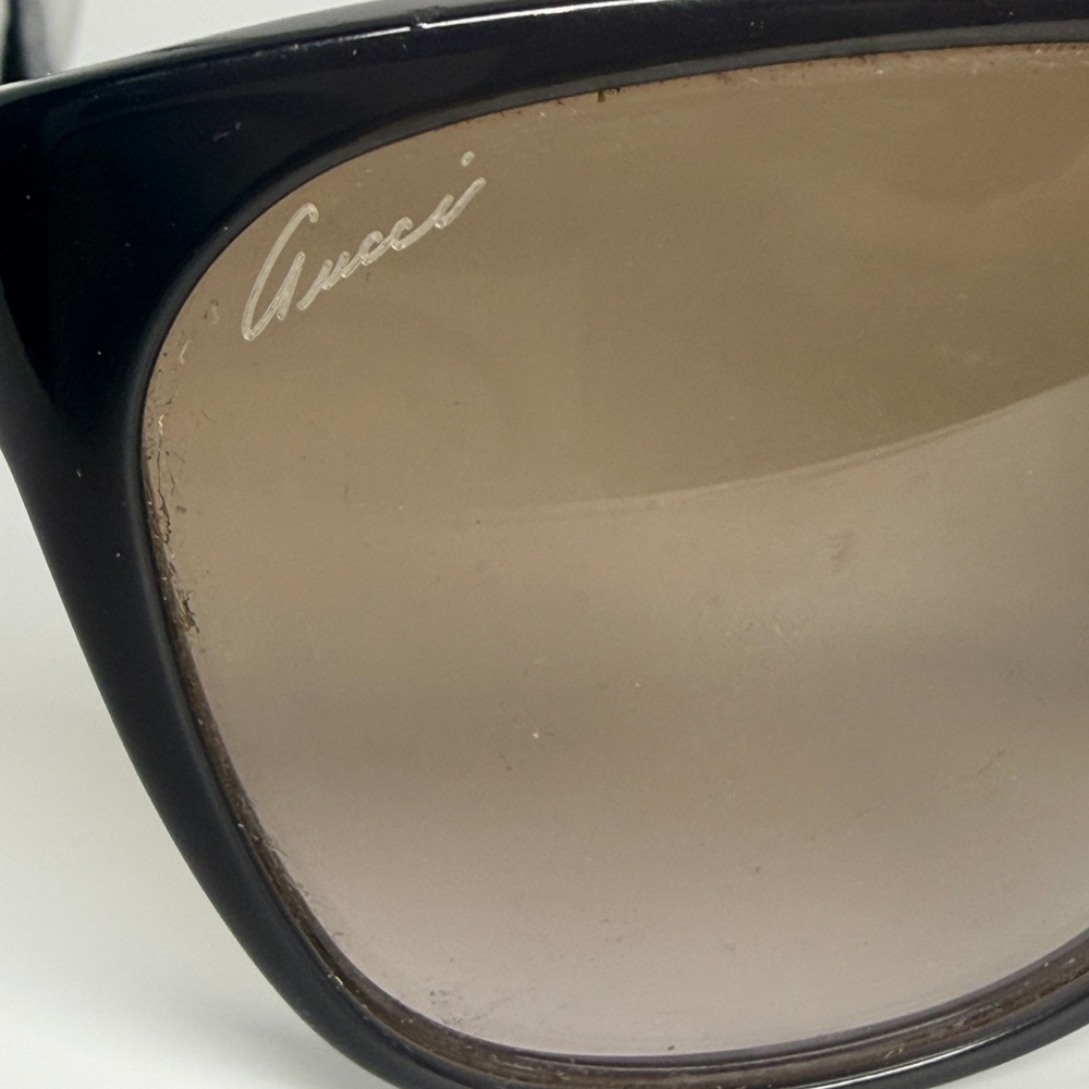 Gucci GG 3539/S 5FB81 Sunglasses Black White Web Stripe 62-11-135 Made in Italy - Picture 2 of 9